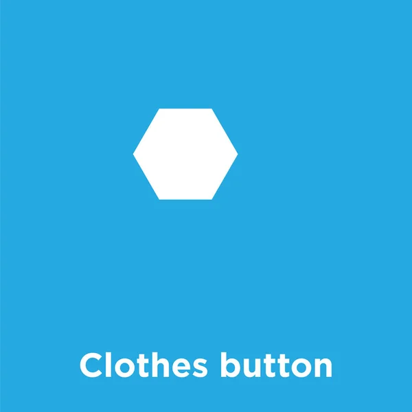 Clothes button icon isolated on blue background — Stock Vector