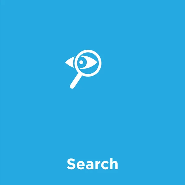 Иконка поиска на синем фоне — стоковый вектор