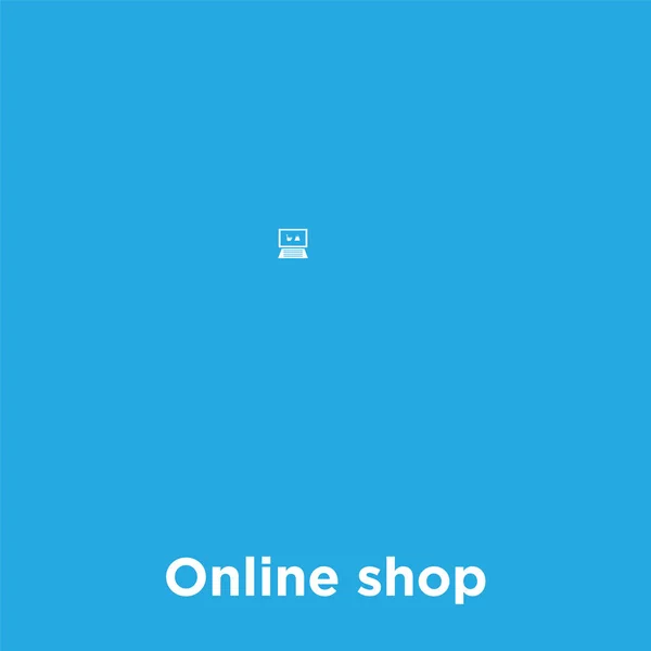 Иконка магазина изолирована на синем фоне — стоковый вектор