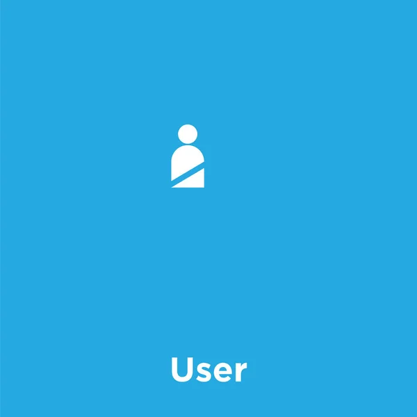 Ikona uživatele izolované na modrém pozadí — Stockový vektor