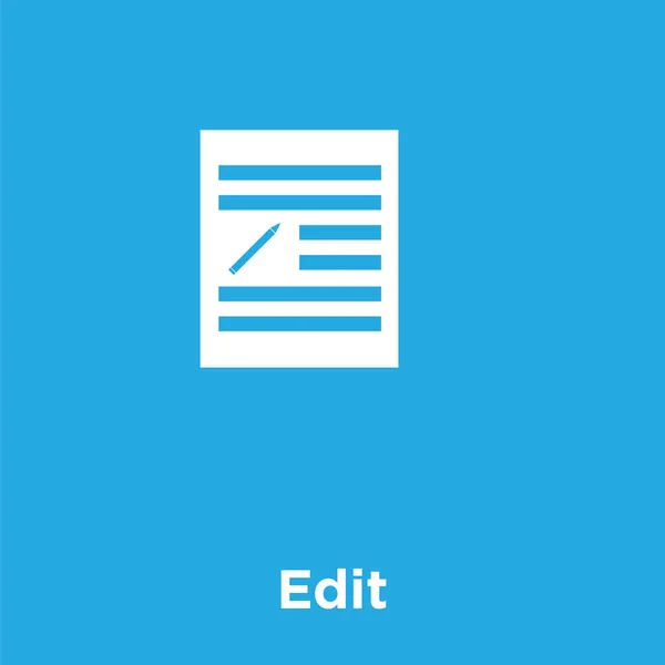 Иконка редактирования выделена на синем фоне — стоковый вектор
