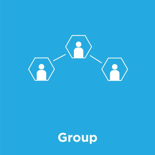 Icono de grupo aislado sobre fondo azul — Archivo Imágenes Vectoriales