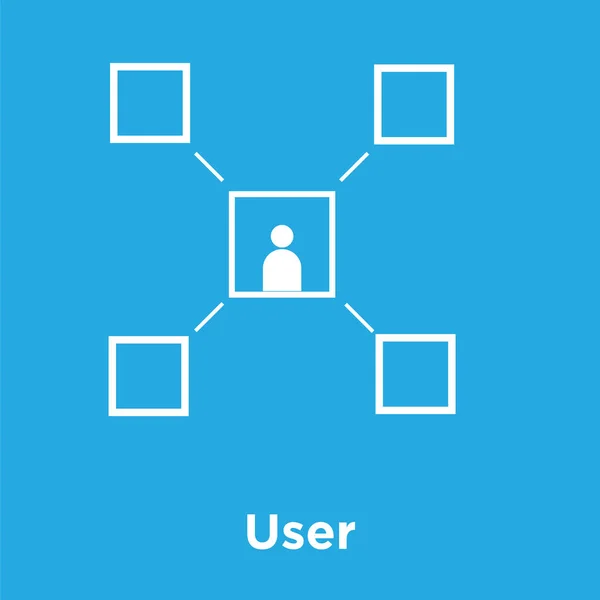 Kullanıcı simgesi üzerinde mavi arka plan izole — Stok Vektör