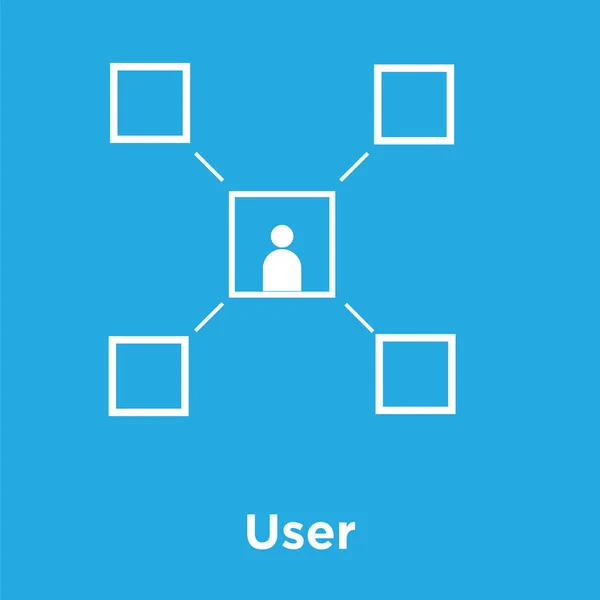 Иконка пользователя на синем фоне — стоковый вектор