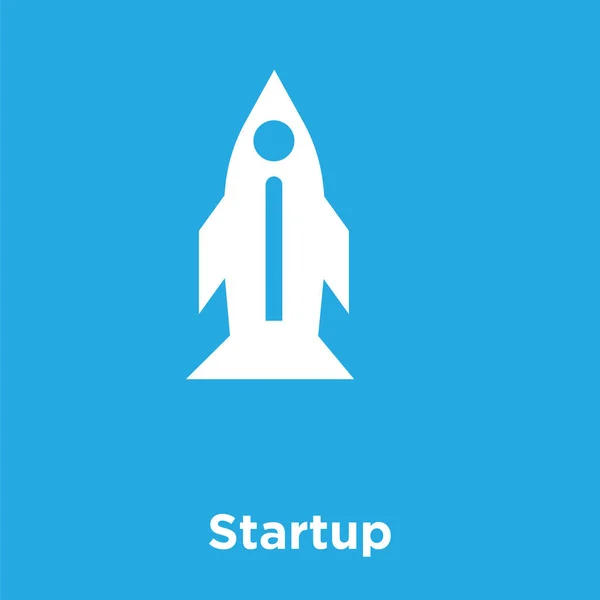 Startup-Symbol isoliert auf blauem Hintergrund — Stockvektor