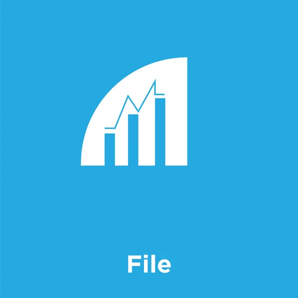 Icono de archivo aislado sobre fondo azul — Vector de stock