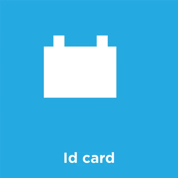 Ícone do cartão de identificação isolado no fundo azul — Vetor de Stock