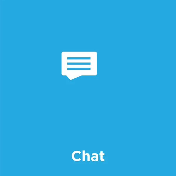 Chat icon isolated on blue background — Stock Vector