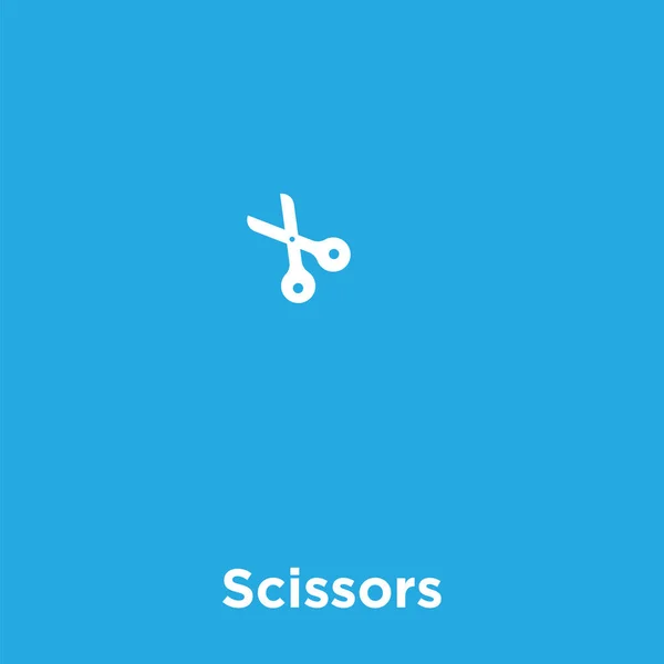 Olló ikon elszigetelt kék háttér — Stock Vector