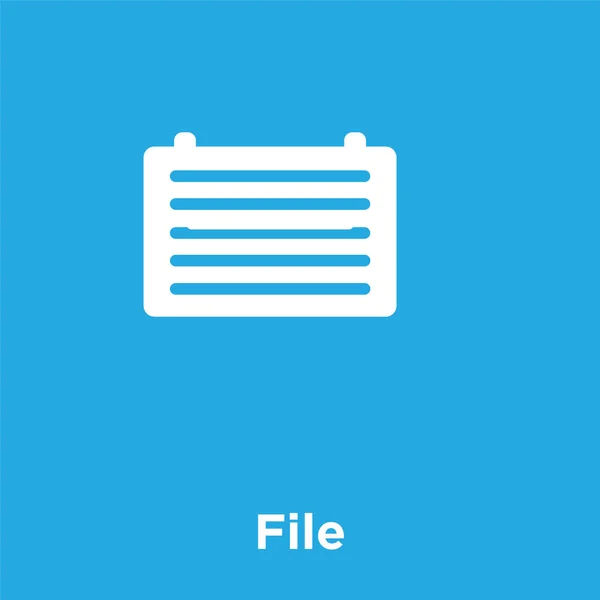 Dateisymbol isoliert auf blauem Hintergrund — Stockvektor