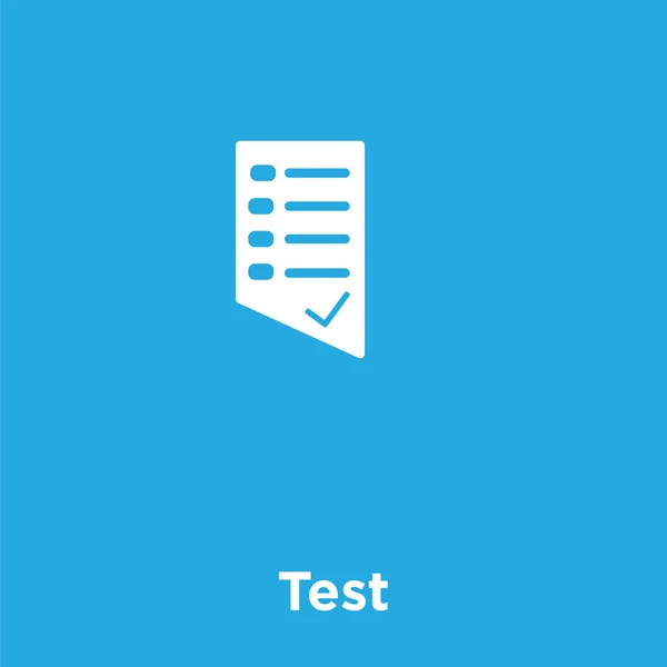 Test icon isolated on blue background — Stock Vector