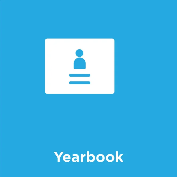 Évkönyv ikon elszigetelt kék háttér — Stock Vector