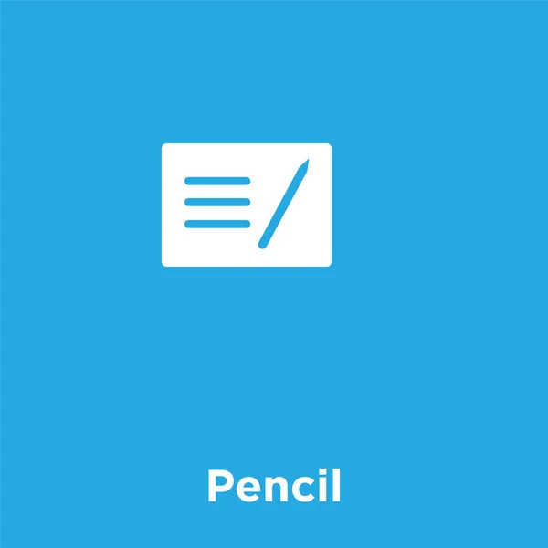 青の背景に分離された鉛筆アイコン — ストックベクタ