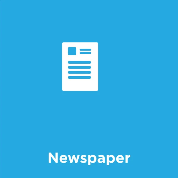 Newspaper icon isolated on blue background — Stock Vector