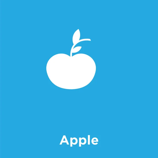 Εικονίδιο Apple που απομονώνονται σε μπλε φόντο — Διανυσματικό Αρχείο