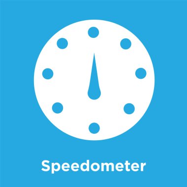Hız göstergesi simgesi üzerinde mavi arka plan izole