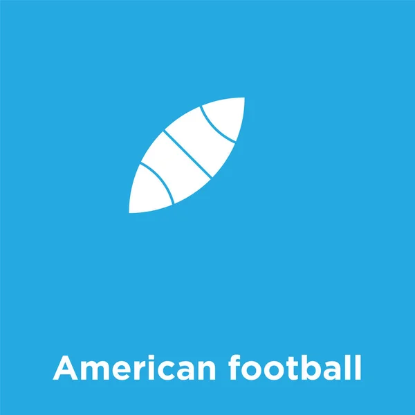 Ícone de futebol americano isolado no fundo azul —  Vetores de Stock
