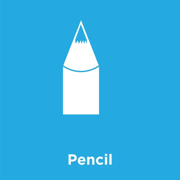 Icono de lápiz aislado sobre fondo azul — Archivo Imágenes Vectoriales