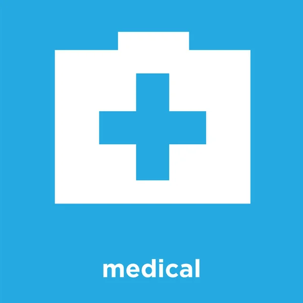 Lékařské ikona izolované na modrém pozadí — Stockový vektor
