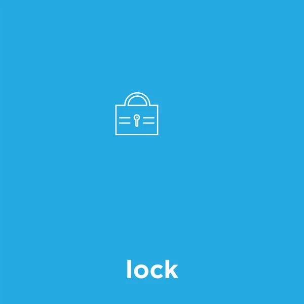 Lock icon isolated on blue background — Stock Vector