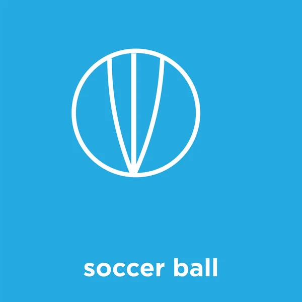 Soccer ball pictogram geïsoleerd op blauwe achtergrond — Stockvector