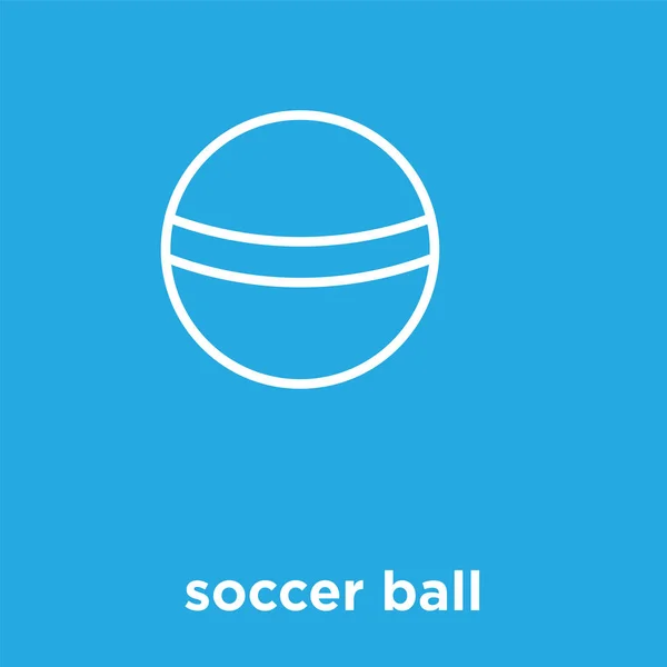 Soccer ball pictogram geïsoleerd op blauwe achtergrond — Stockvector