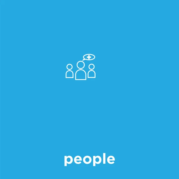Icône de personnes isolées sur fond bleu — Image vectorielle