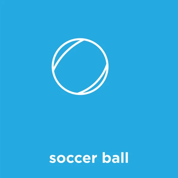 Soccer ball icon isolated on blue background — Stock Vector