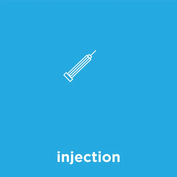 Injekció ikon elszigetelt kék háttér — Stock Vector