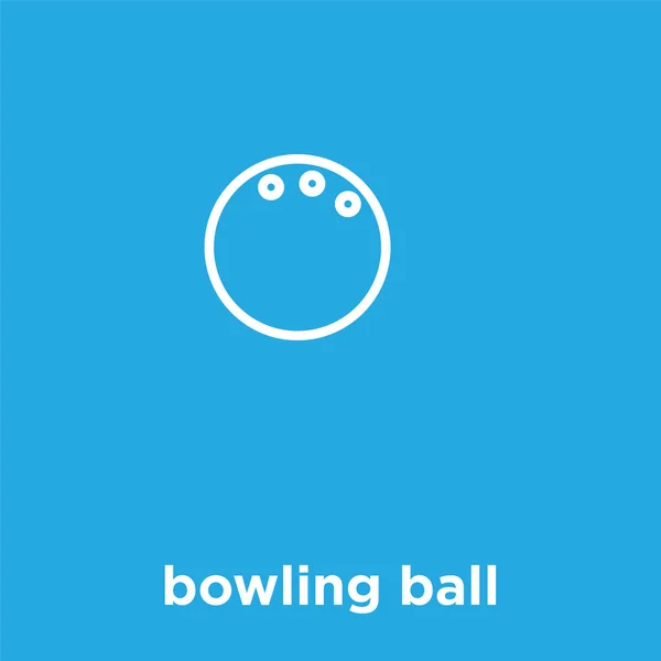 Icona Bowling Ball Isolato su sfondo blu — Vettoriale Stock