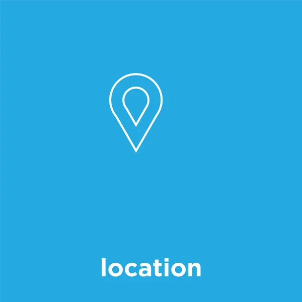 Icono de ubicación aislado sobre fondo azul — Vector de stock