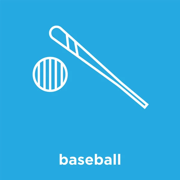 Иконка бейсбола на синем фоне — стоковый вектор