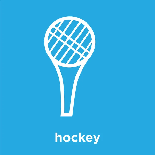 Icono de hockey aislado sobre fondo azul — Archivo Imágenes Vectoriales