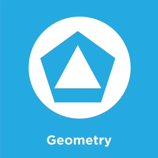 Значок геометрии на синем фоне — стоковый вектор