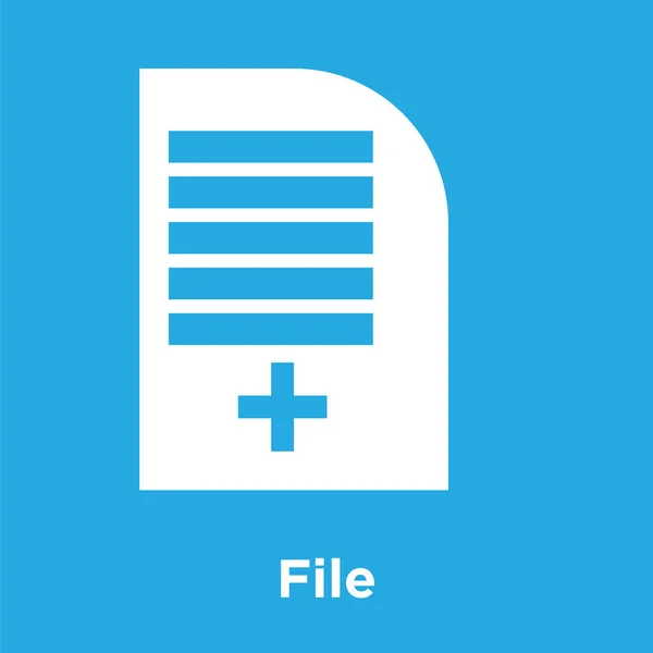 Icône de fichier isolé sur fond bleu — Image vectorielle