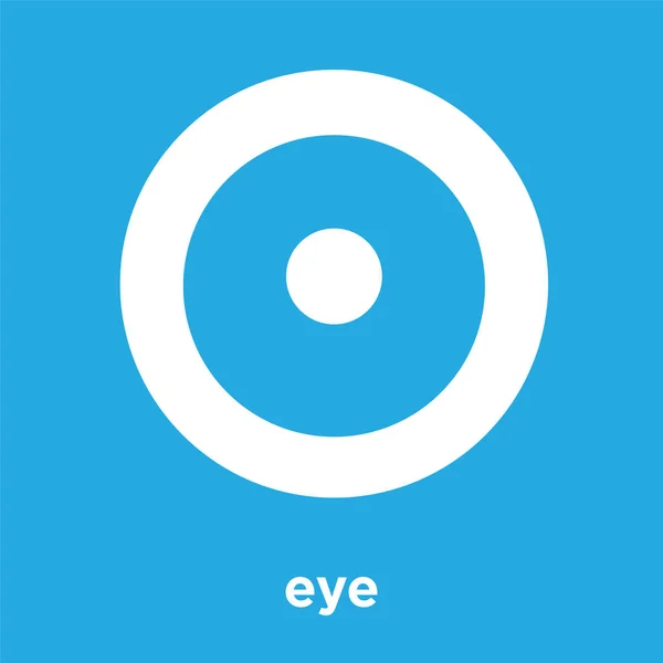 Иконка глаза на голубом фоне — стоковый вектор