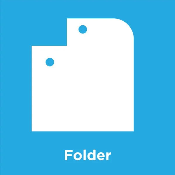 Folder icon isolated on blue background — Stock Vector