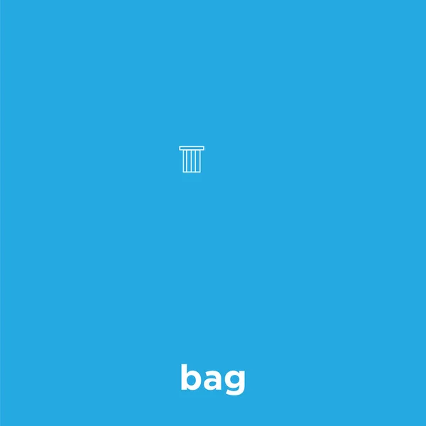 Icono de la bolsa aislado sobre fondo azul — Vector de stock