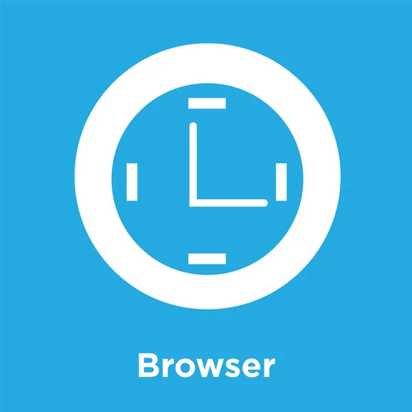 Browser-Symbol isoliert auf blauem Hintergrund — Stockvektor