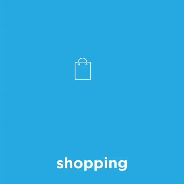 Vásárlás ikon elszigetelt kék háttér — Stock Vector