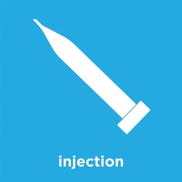 Injektion ikonen isolerad på blå bakgrund — Stock vektor