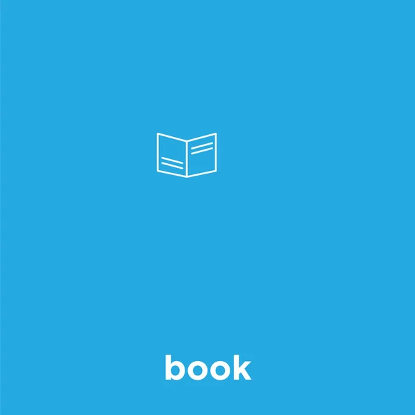 Buch-Symbol isoliert auf blauem Hintergrund — Stockvektor