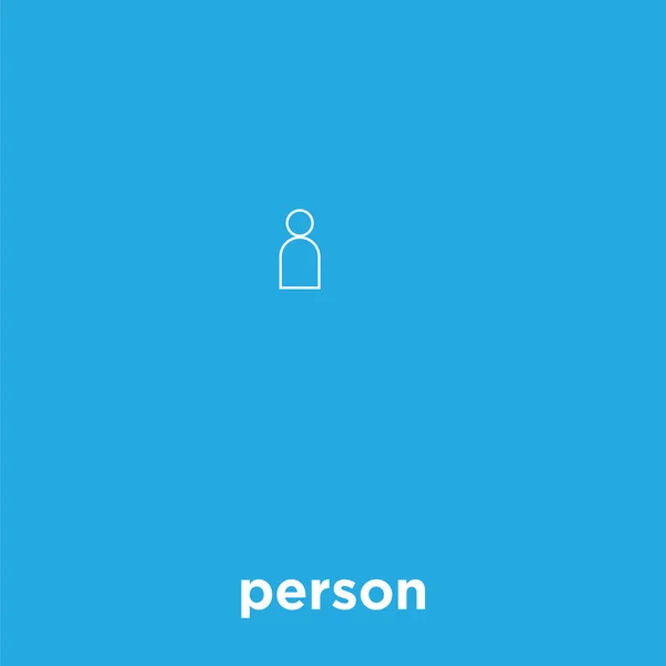 Person icon isolated on blue background — Stock Vector