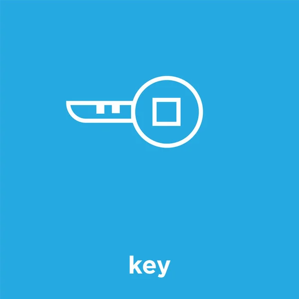 Ikona klíče izolované na modrém pozadí — Stockový vektor