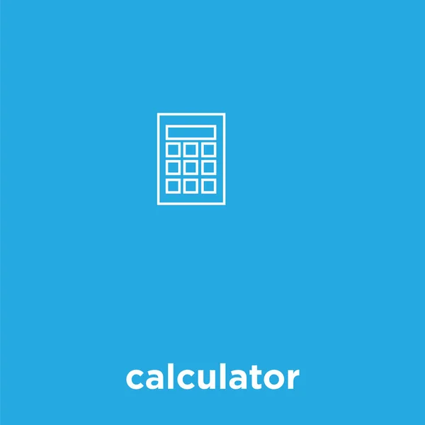 Kalkulatora ikona na białym tle na niebieskim tle — Wektor stockowy