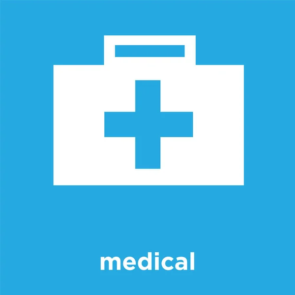 Icono médico aislado sobre fondo azul — Archivo Imágenes Vectoriales