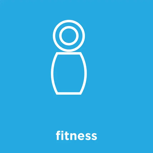 Икона фитнеса на синем фоне — стоковый вектор