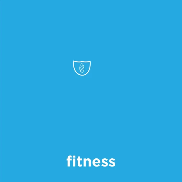Icône de fitness isolée sur fond bleu — Image vectorielle