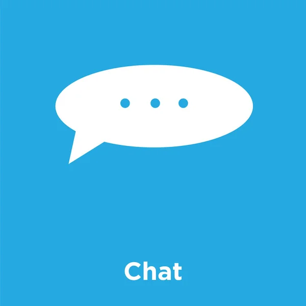 Chat icon isolated on blue background — Stock Vector