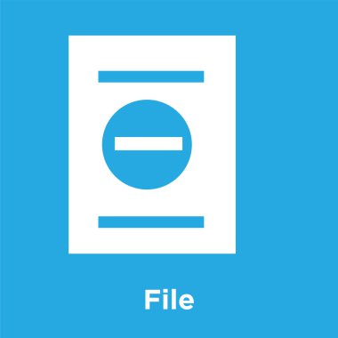 Dosya simgesi üzerinde mavi arka plan izole